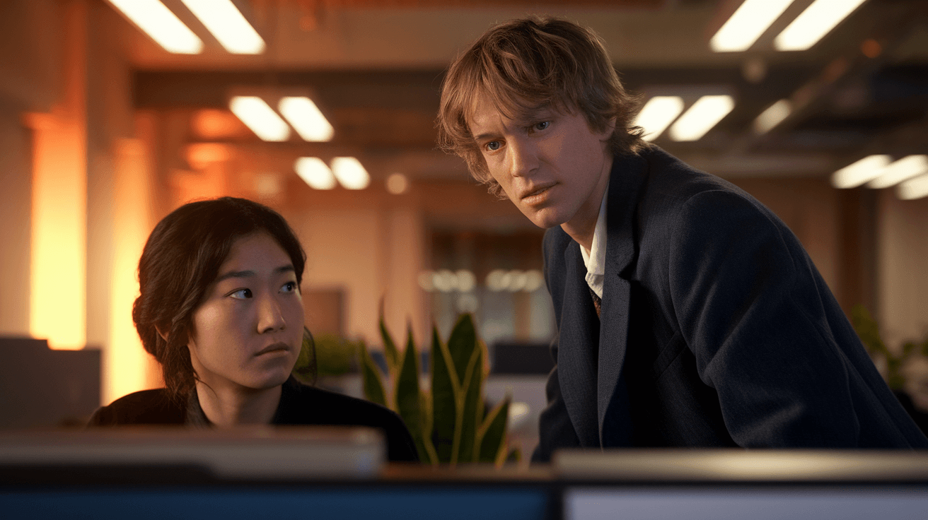 Two people in cross-cultural conversation